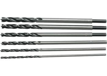 Набор сверл по дереву SPARTA   6-8-10-12-13-14 мм, L 300 мм, 6 предметов, цилиндрический хвостовик, 702305