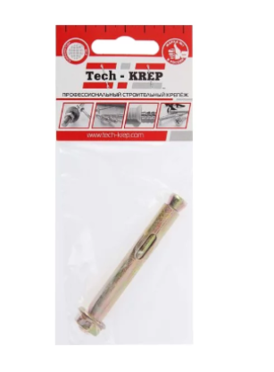 Анкерный болт с гайкой 12*60 (10 шт) - пакет Tech-Krep