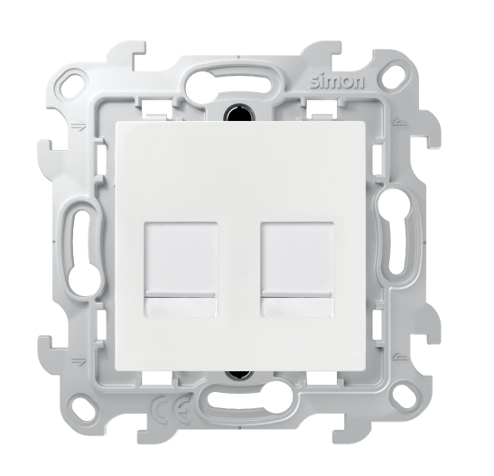 SIMON  S24   Белый  Розетка 2хRJ45 кат 5е UTP, 2450593-030