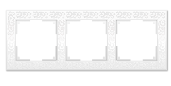 Werkel  Flock  Белый Рамка 3-местная WL05-Frame-03-white a028964