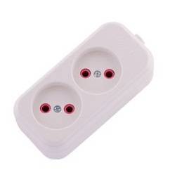 Колодка LEZARD 720-0200-203 без заземляющих контактов,  2  розетки