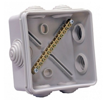 Шина уравнивания потенциалов ШДУП У4 (14 присоединений 100х100х50 IP55) (SSDUP) SSDUP