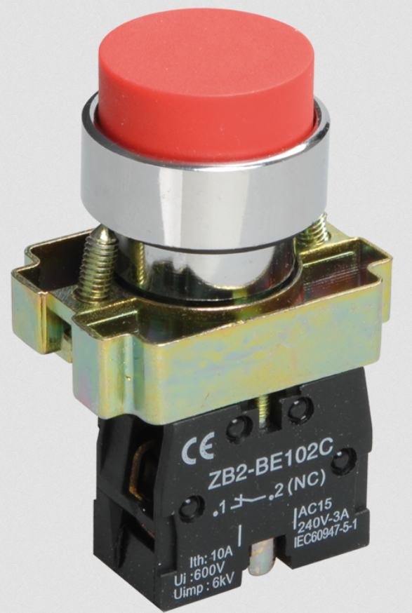 Кнопка управления LAY5-BL42 без подсветки красная 1р ИЭК