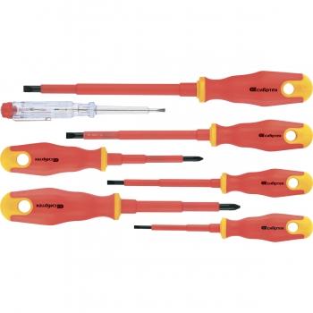 Набор отверток диэлектрических до 1000В, тестер, CrV, 7 предметов  Сибртех 12936